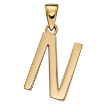 Gold Letter 'N' Pendant